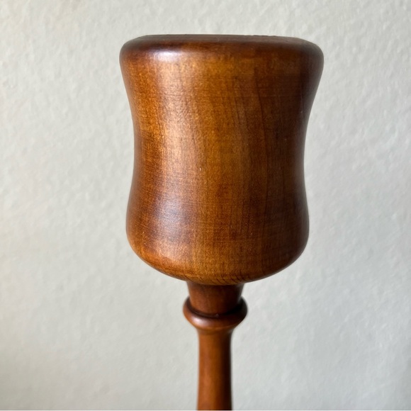 Vintage Wood Candlestick Holder - Picture 2 of 7